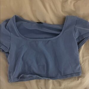 SHEIN Blue Crop Top